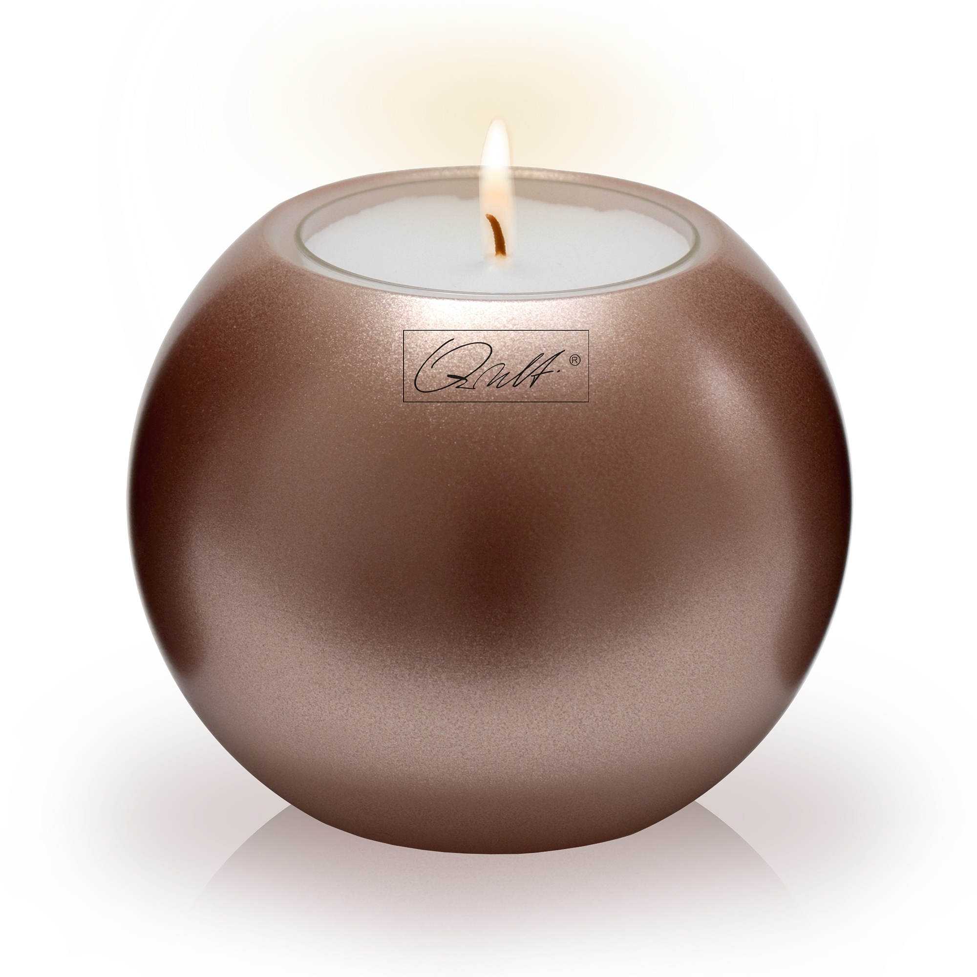 Qult Farluce Moon Metallic - Tealight Candle Holder - Bronze