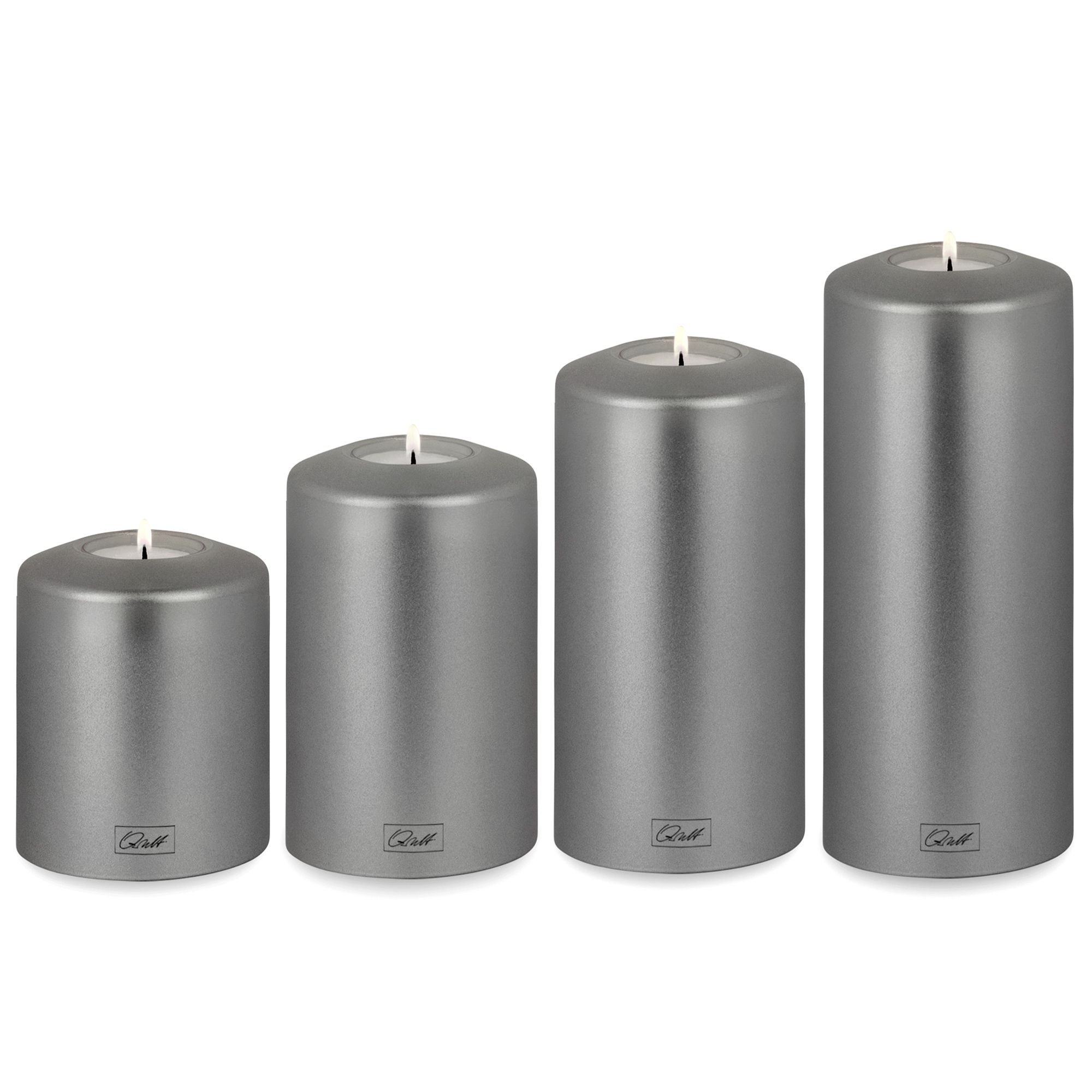 Qult Farluce Classic Metallic - Tealight Candle Holder - Silver