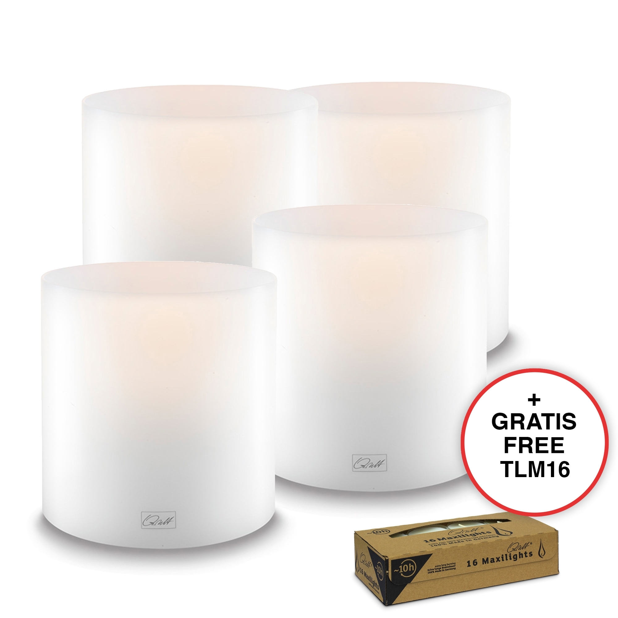 Qult Farluce Inside - Tealight Candle Holder - Ø 10 cm H 12 cm - set of 4