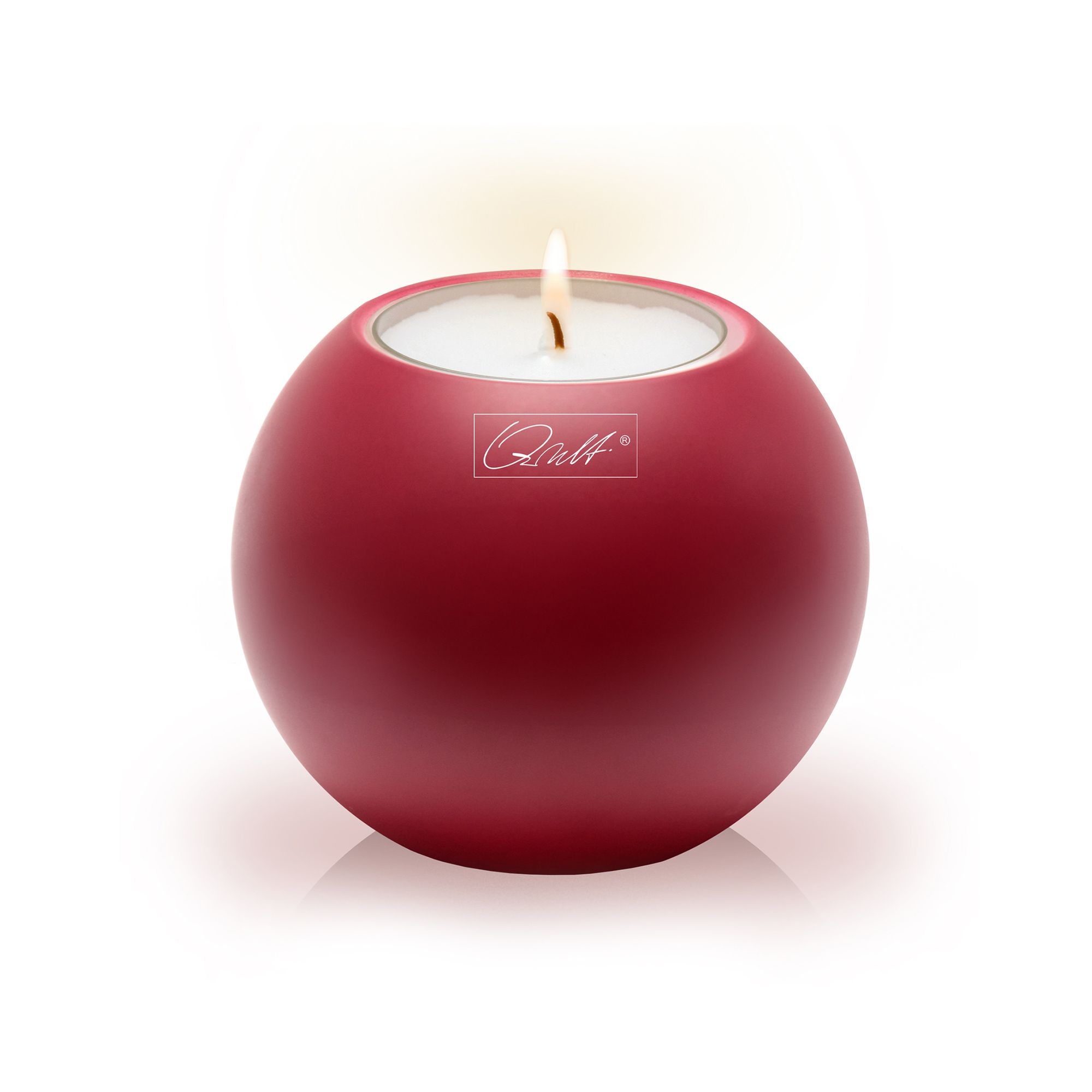 Qult Farluce Moon Matt - Tealight Candle Holder Ø 8 cm - Merlot Red