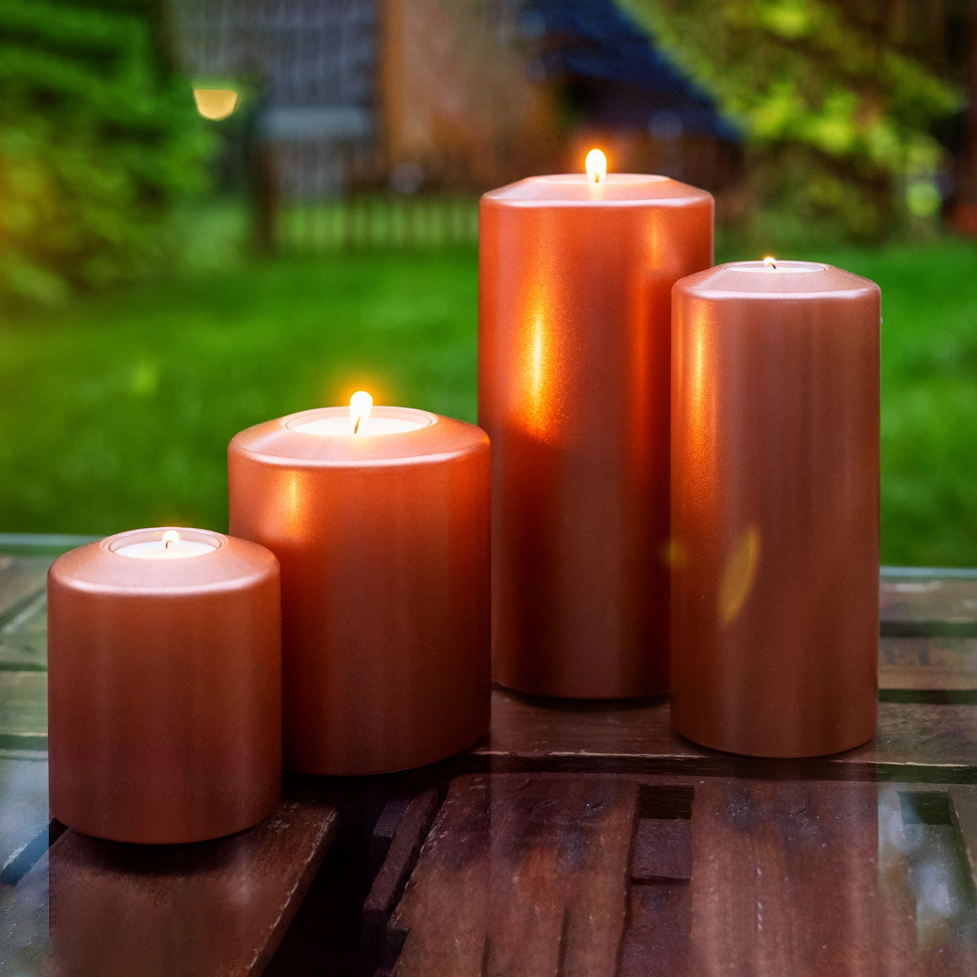 Qult Farluce Classic Metallic - Tealight Candle Holder - Copper