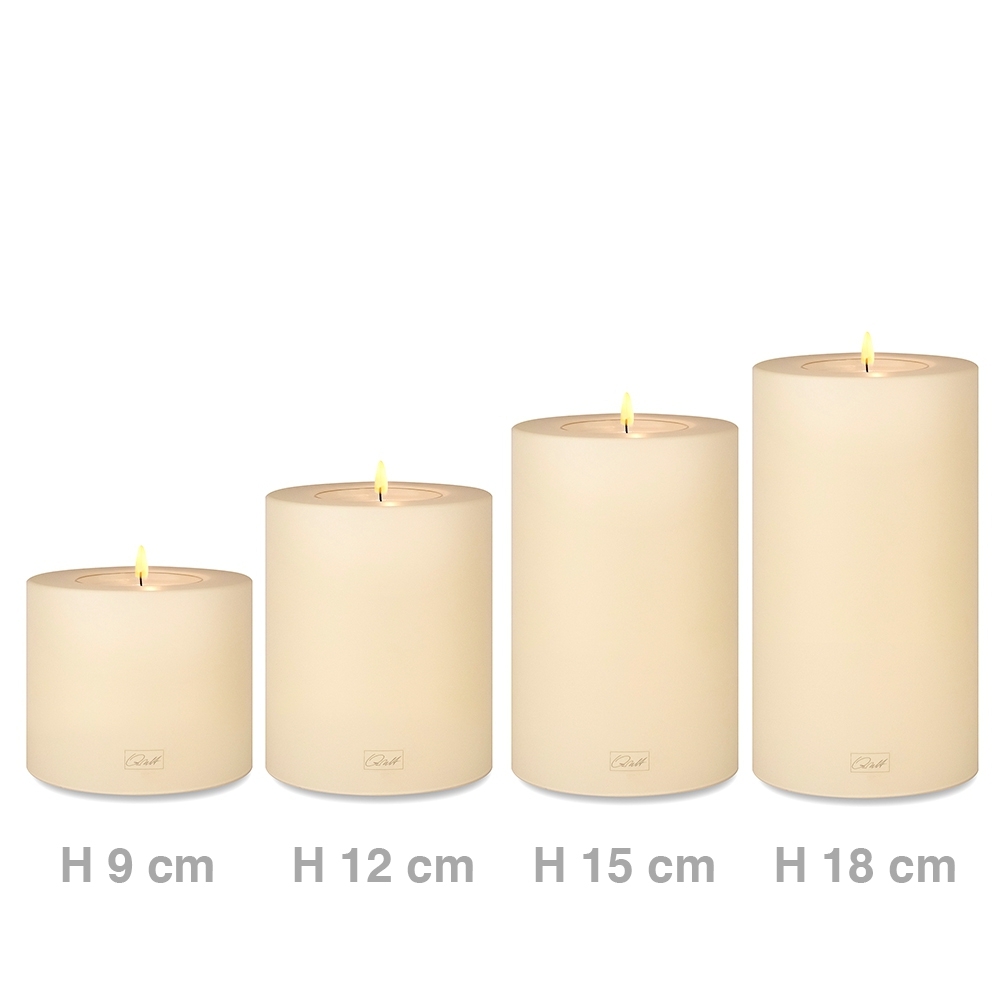 Qult Farluce Trend - Tealight Candle Holder - vanilla - Ø 8 cm H 12 cm - Set of 4