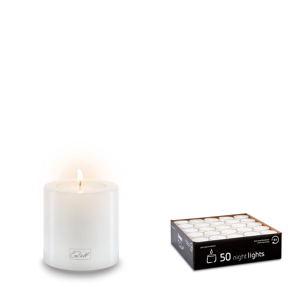 Qult Farluce Trend - Tealight Candle Holder white Ø 6 cm