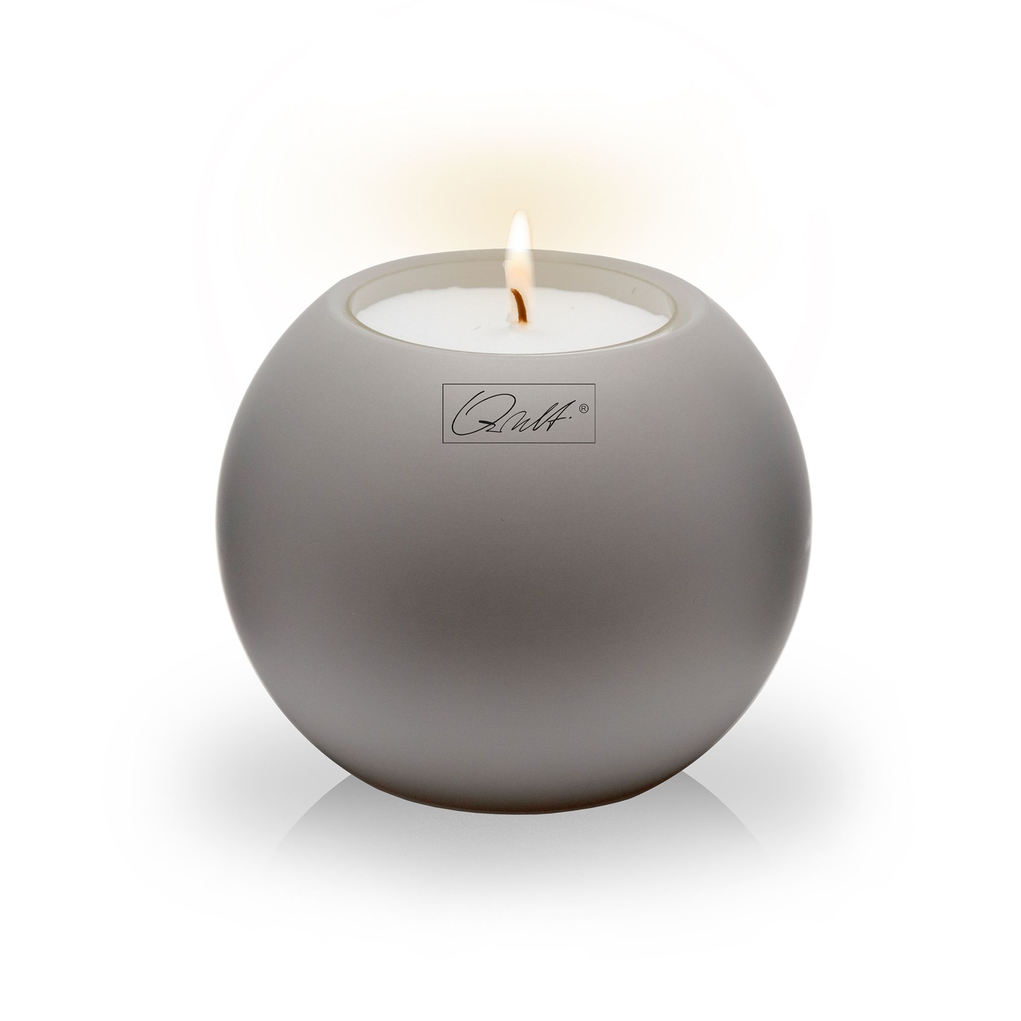 Qult Farluce Moon Matt - Tealight Candle Holder Ø 8 cm - Stone Grey