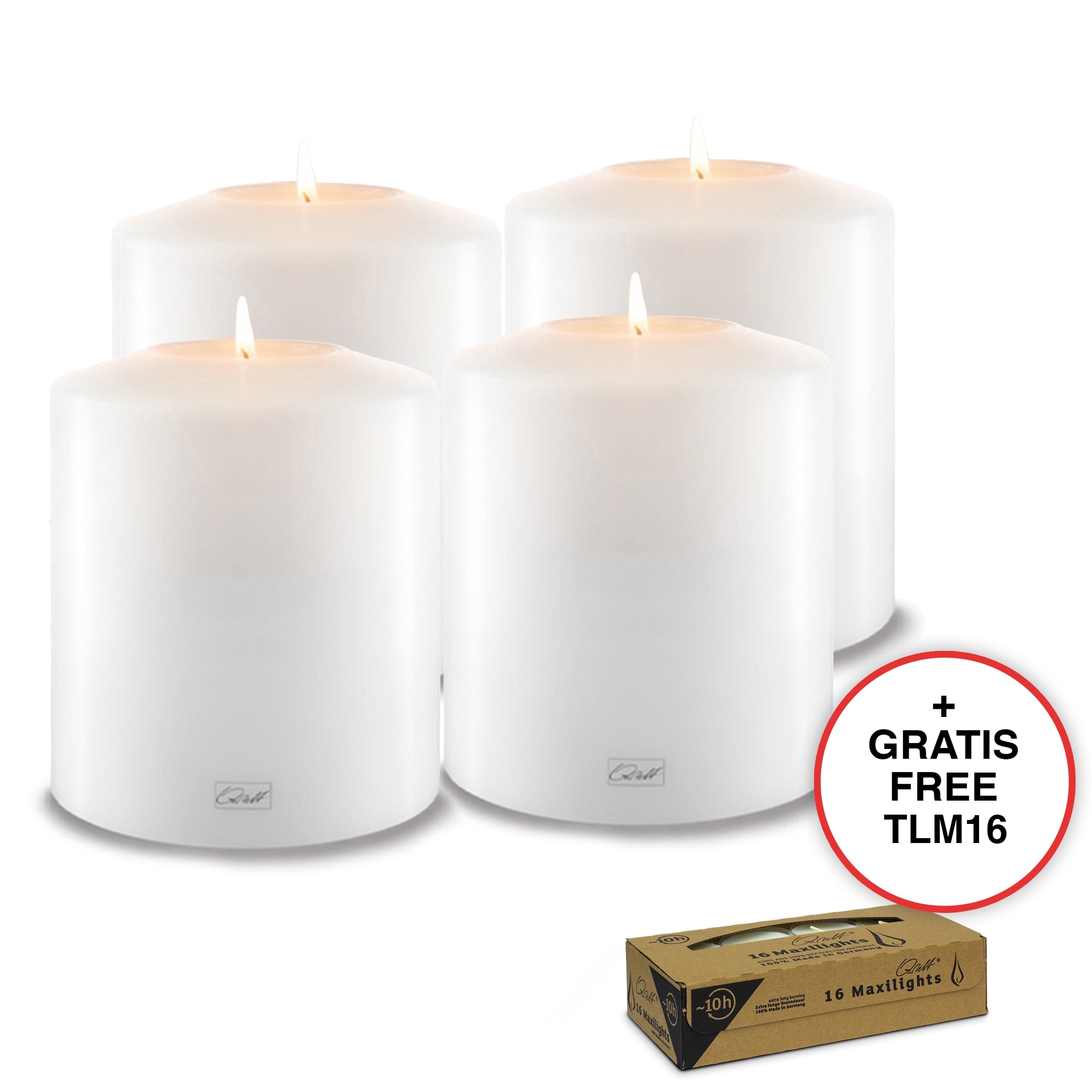 Qult Farluce Classic - Tealight Candle Holder Ø 12 cm H 15 cm - set of 4