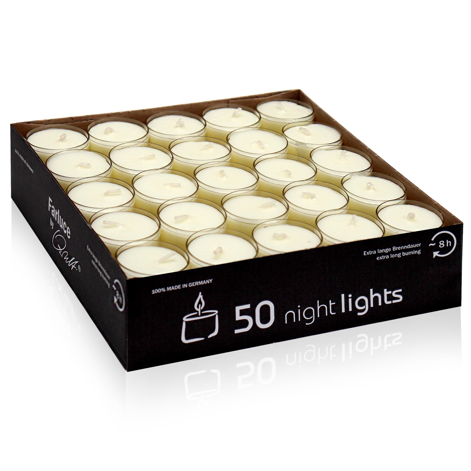 Qult Farluce Nightlights - 50 tealights  - Ø 38 x 25 mm