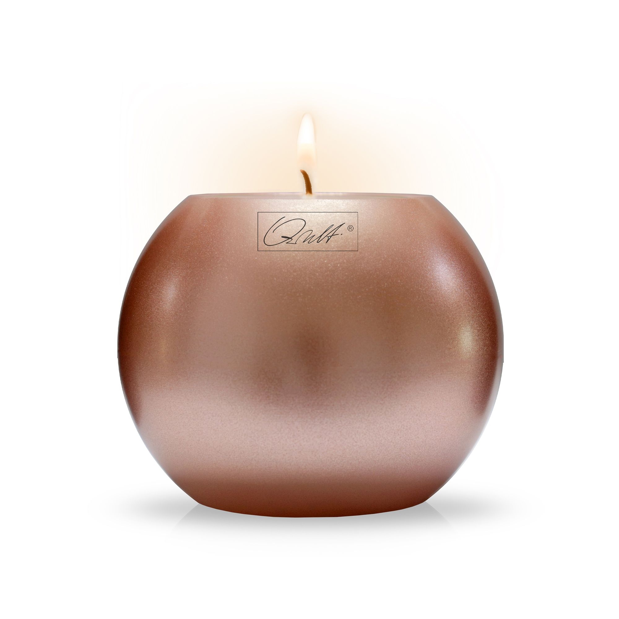 Qult Farluce Moon Metallic - Tealight Candle Holder Ø 8 cm - Rose Gold