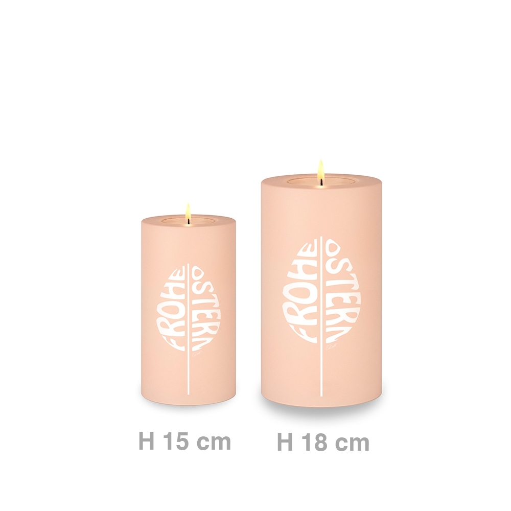 Qult Farluce Trend - Tealight Candle Holder - Rosé "Happy Easter"