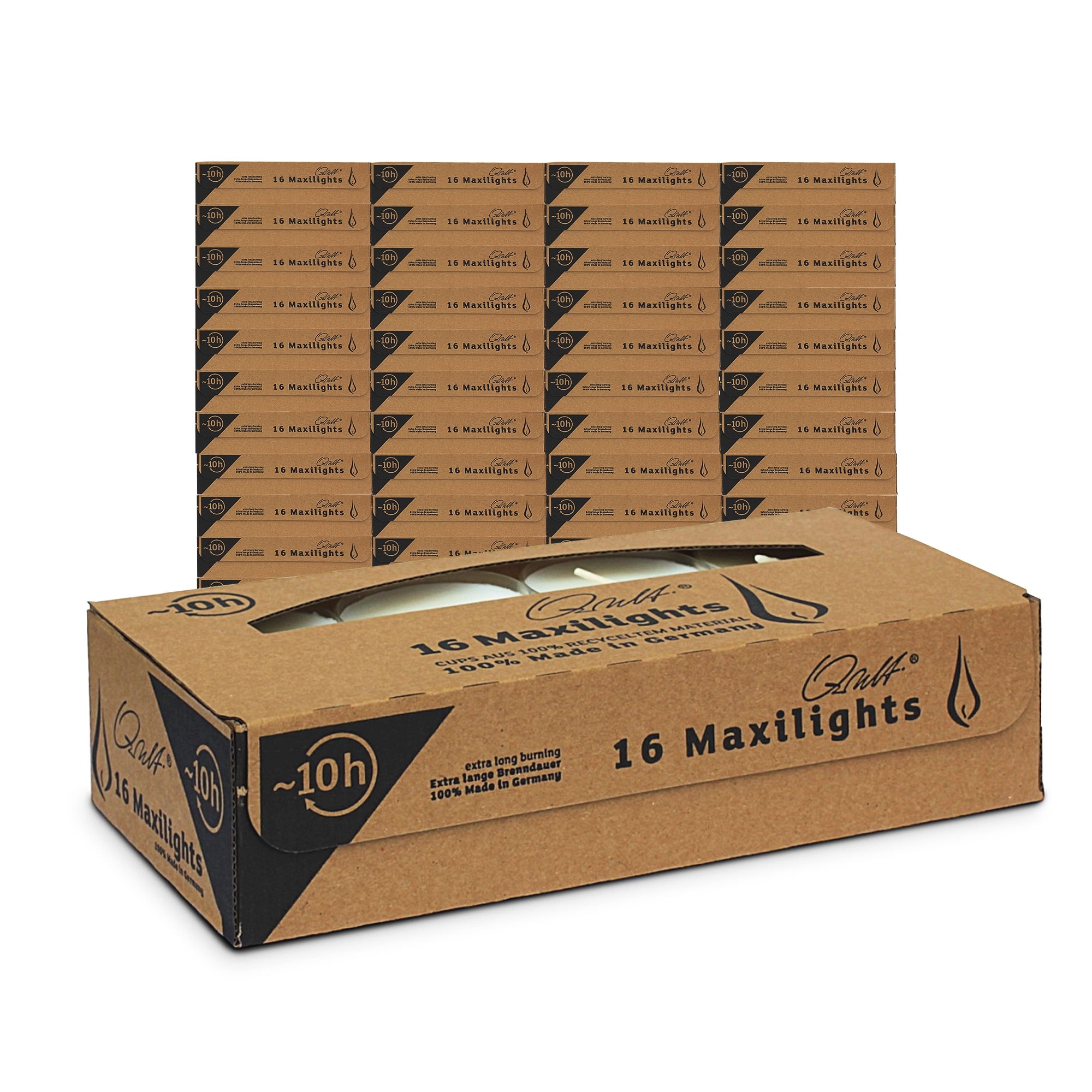 Qult Farluce Maxilights - 64 pcs. a 16 tea lights Ø 56 x 27 mm