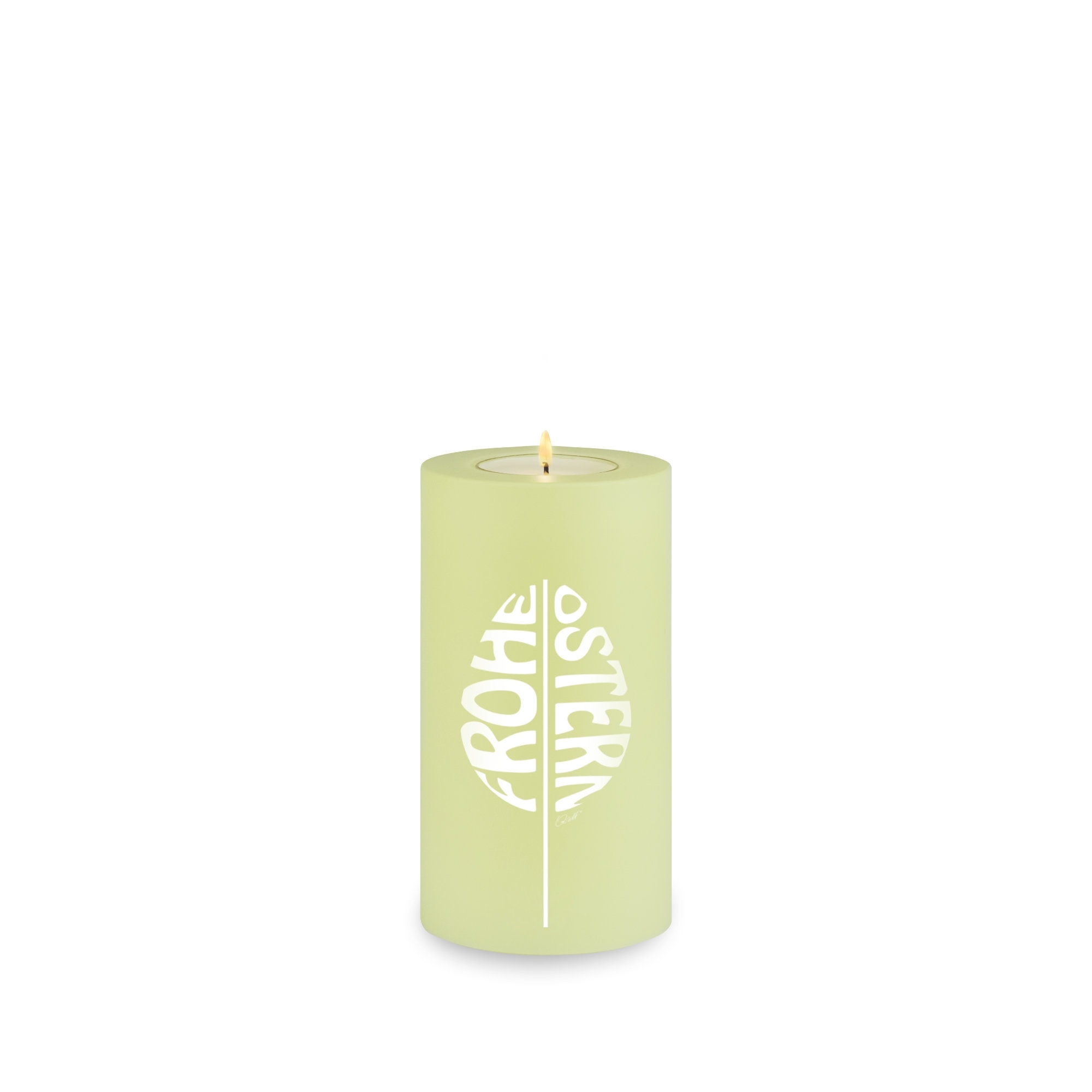 Qult Farluce Trend - Tealight Candle Holder - Lime "Happy Easter"