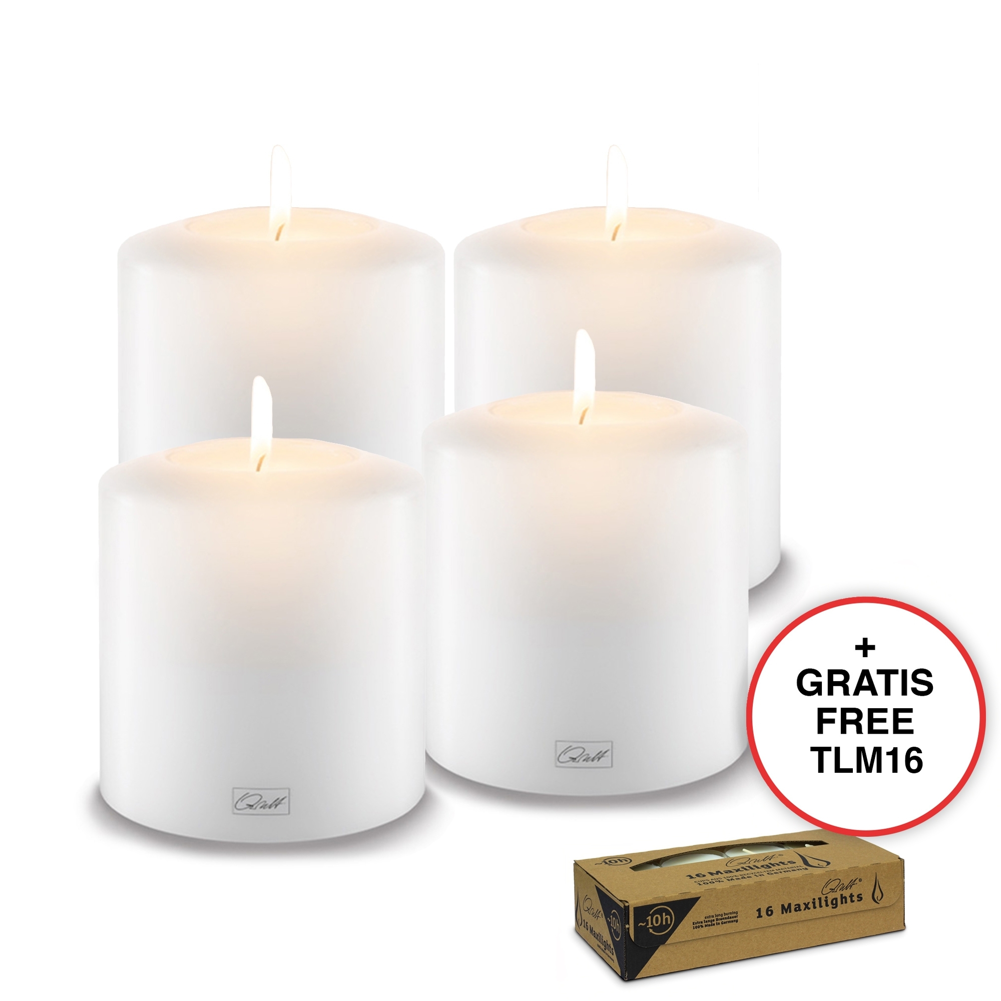 Qult Farluce Classic - Tealight Candle Holder - Ø 10 cm H 12 cm - set of 4