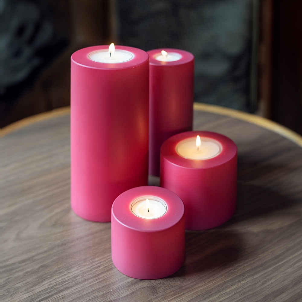 Qult Farluce Trend - Tealight Candle Holder - Magenta Red