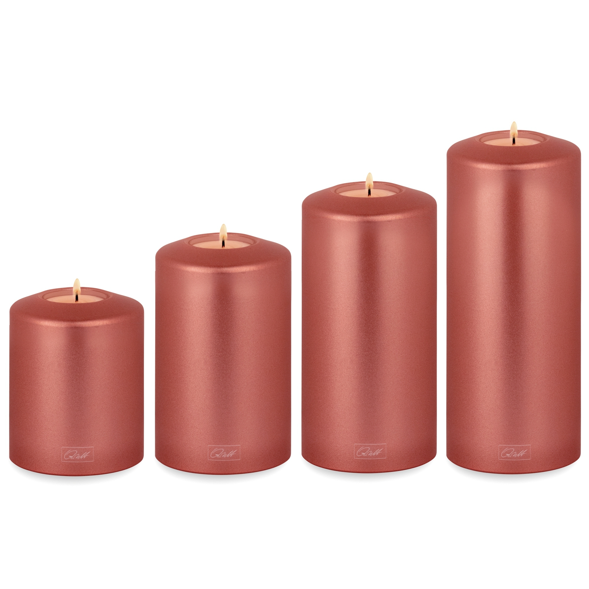 Qult Farluce Classic Metallic - Tealight Candle Holder - Rosé Gold